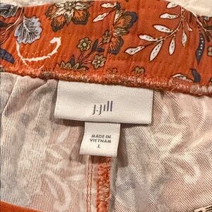 J. Jill Orange Floral Shorts